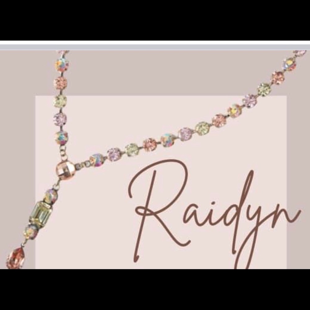 PlunderDesign multi color set in gold long necklace